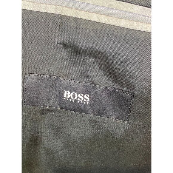Hugo Boss Luxury Dark Gray Wool Blazer Sport Coat Jacket Two Button Men's Sz 42R - Picture 13 of 16